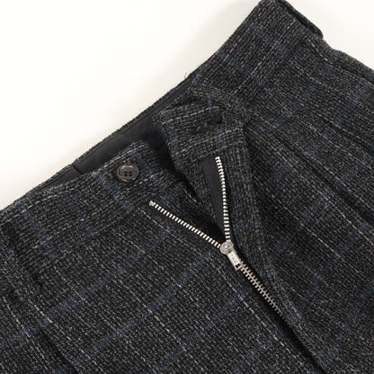 01AW チェック ツータック ウール ツイード トラウザー スラックス パンツ (HC-P008) / ジッパーフライ 田中オム