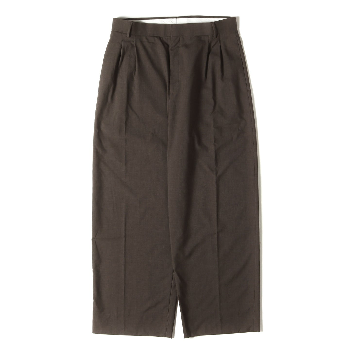25SS H ウールトロピカル 2プリーツ ワイド パンツ (1214-177-9413)