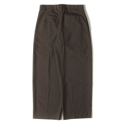 25SS H ウールトロピカル 2プリーツ ワイド パンツ (1214-177-9413)