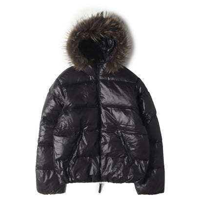 ラクーンファー付き フーデッド ダブルジップ ナイロン ダウンジャケット (Vega U.252.01.MFG-1001R)