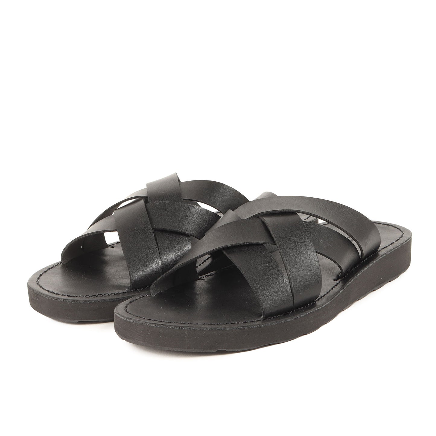 25SS レザーライク クロス サンダル (3231-699-2411) / green label relaxing