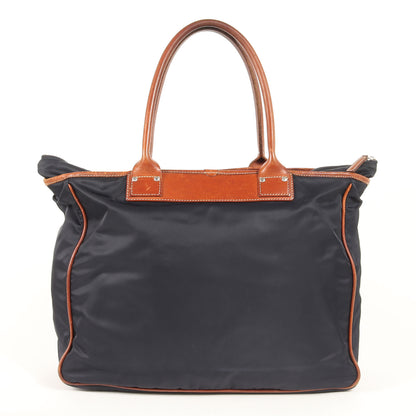 ナイロン レザー コンビ ショルダー トートバッグ (14-26) / MADE IN ITALY