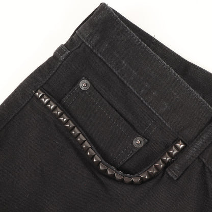 24SS ブラックデニム スリム パンツ (02241AP20)