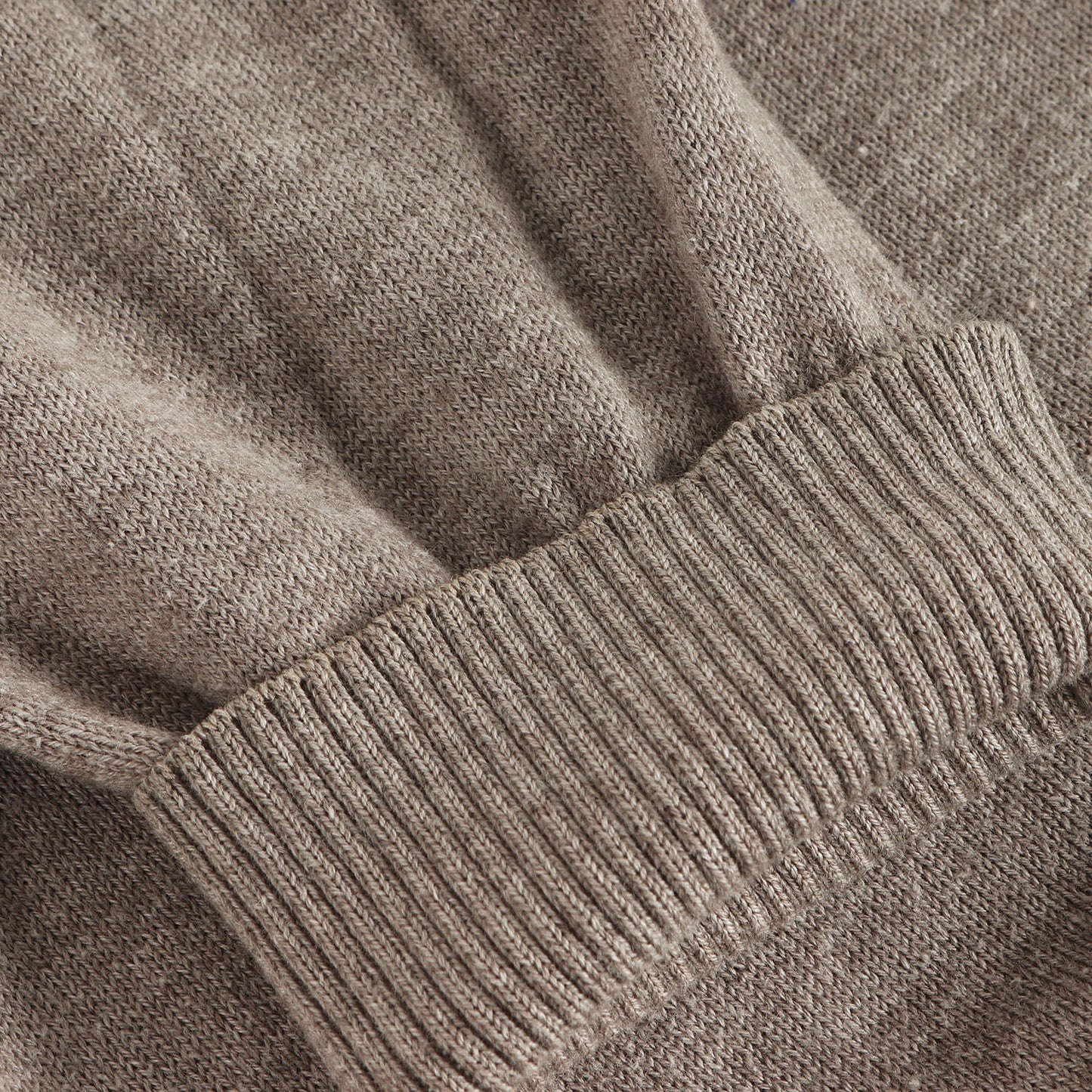 カーフレザー エルボーパッチ ハイゲージ ニット セーター (S50HA0632 S15517)