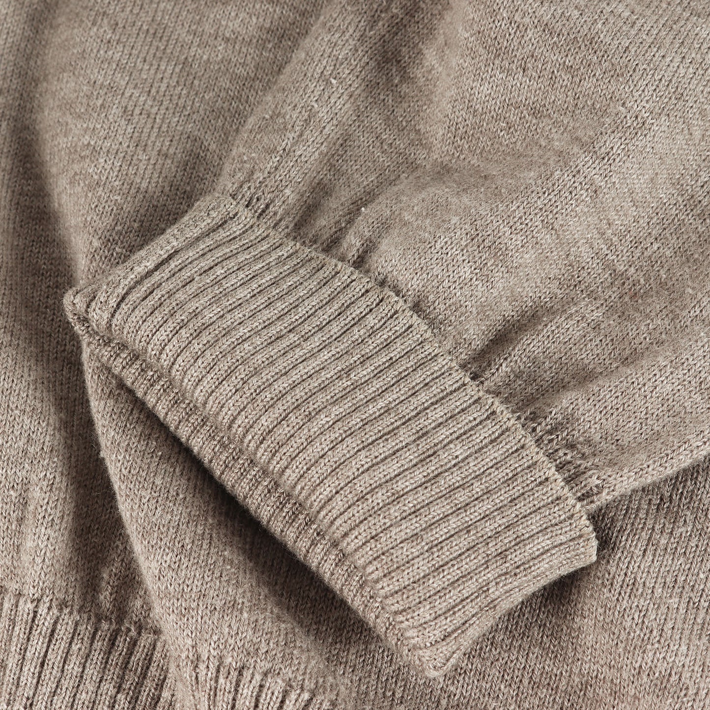 カーフレザー エルボーパッチ ハイゲージ ニット セーター (S50HA0632 S15517)