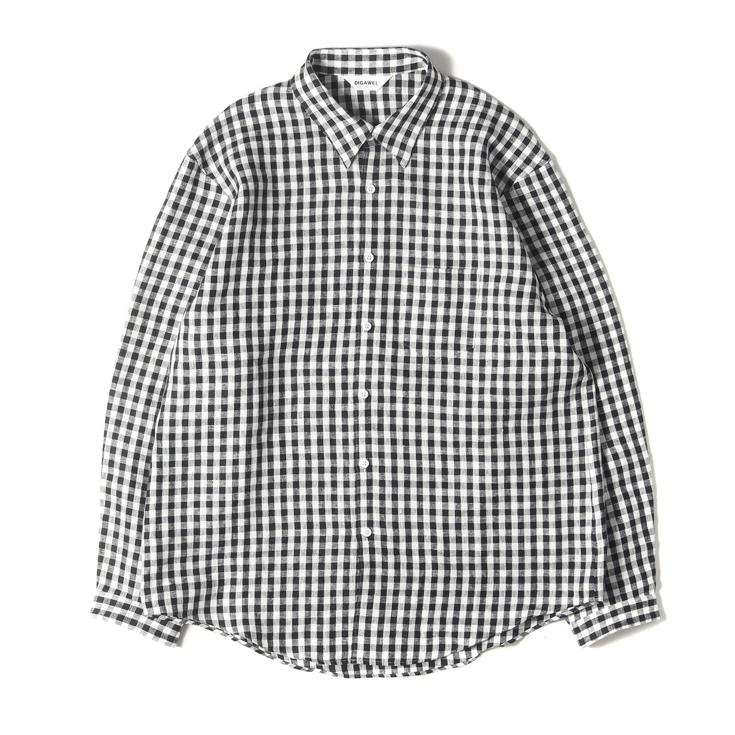 25SS ブロック チェック リネン シャツ (Shirt generic DWYA055)