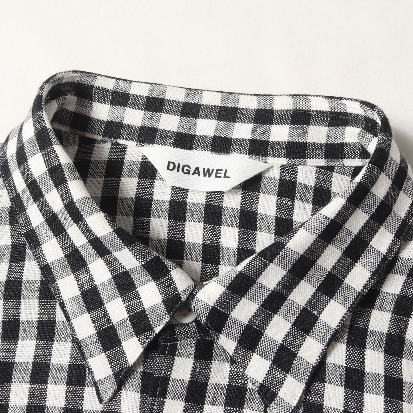 25SS ブロック チェック リネン シャツ (Shirt generic DWYA055)