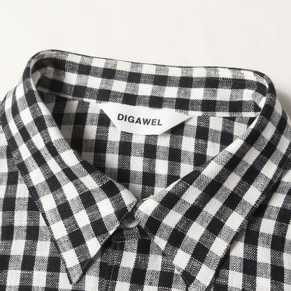 25SS ブロック チェック リネン シャツ (Shirt generic DWYA055)
