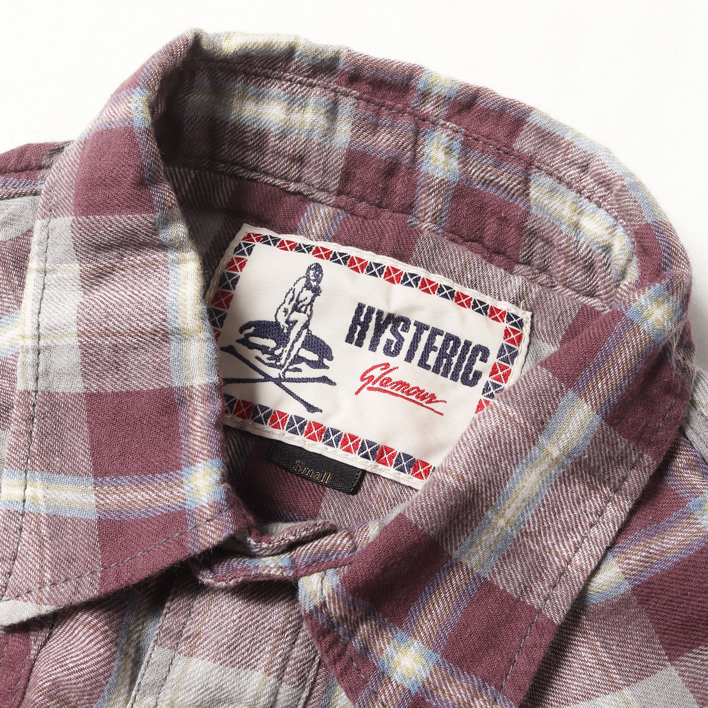 マドラスチェック リネン混フランネル ワーク シャツ (0213AH02)