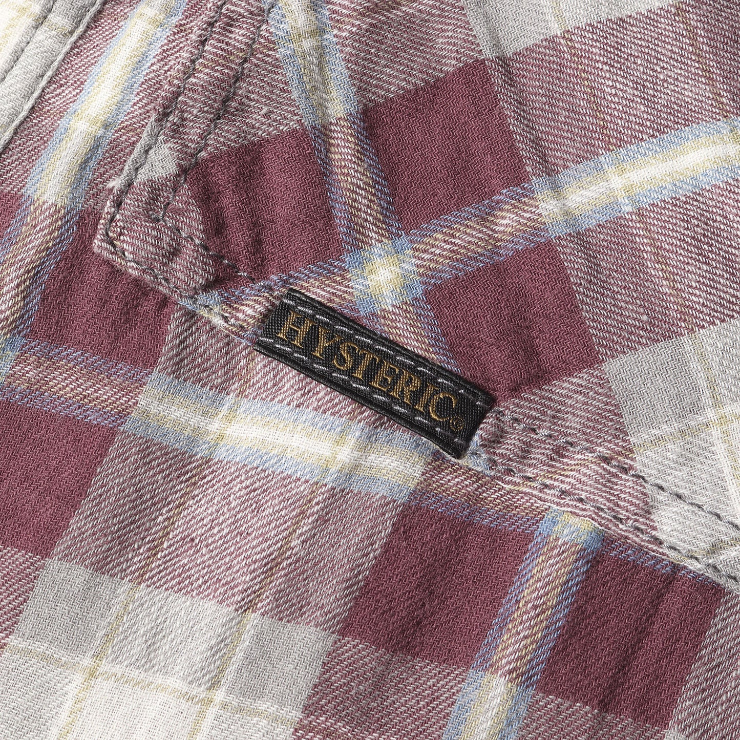 マドラスチェック リネン混フランネル ワーク シャツ (0213AH02)