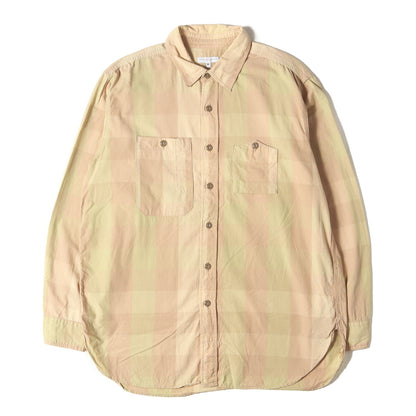 ブロックチェック ワーク シャツ (Work Shirt Cotton Block Check KM034)