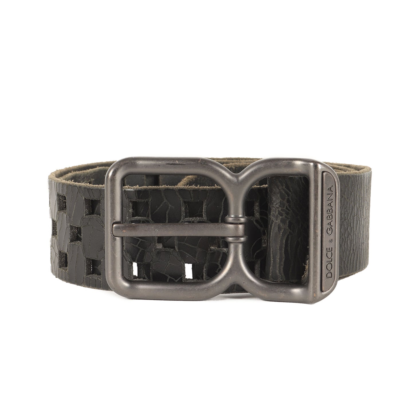 クラック加工 パンチング レザー ベルト (BC 3256)