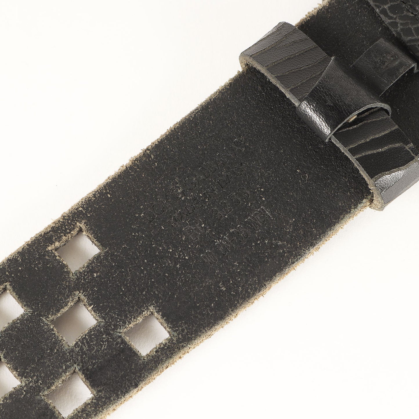 クラック加工 パンチング レザー ベルト (BC 3256)