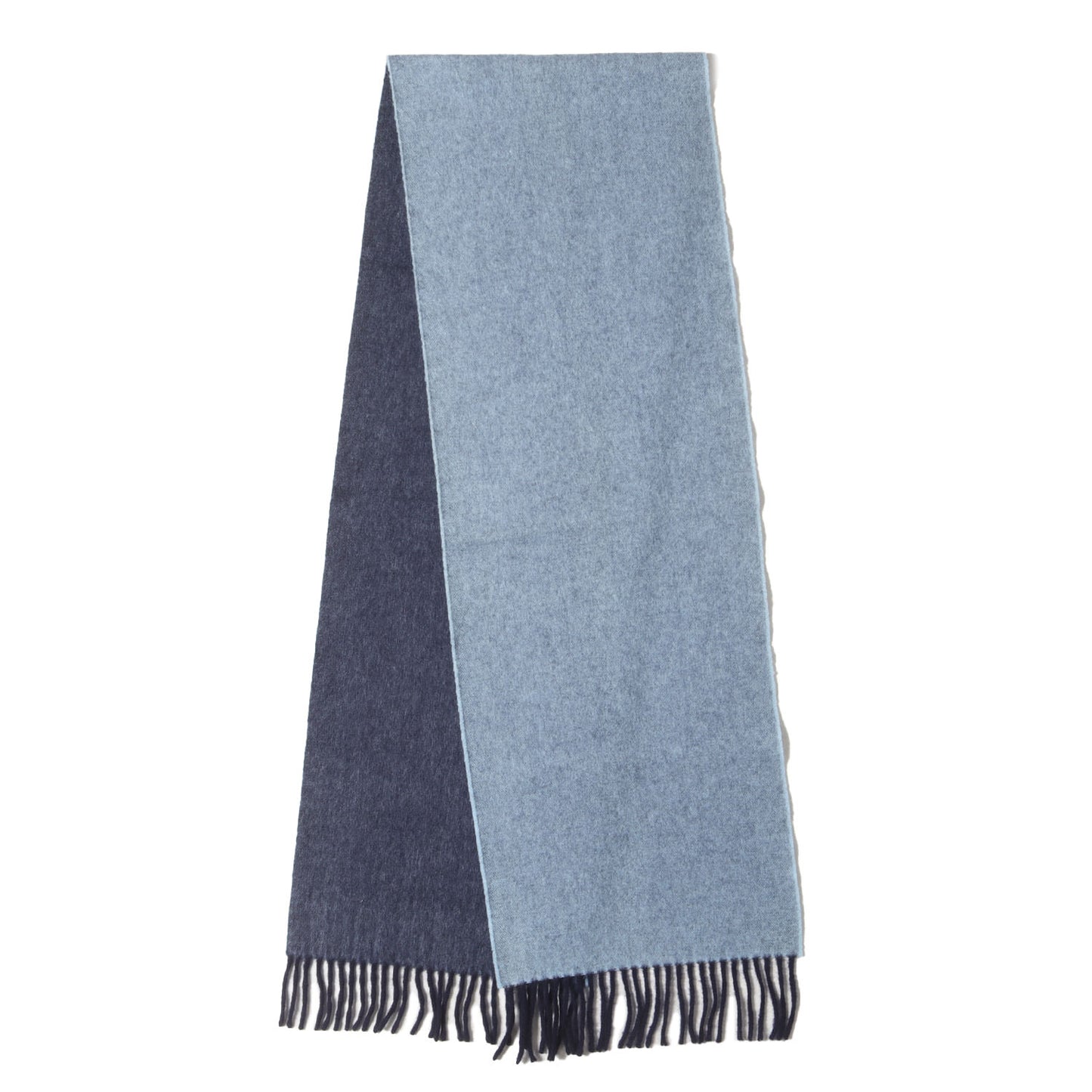 フリンジ メランジ アンゴラ混ウール マフラー