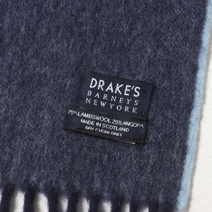 フリンジ メランジ アンゴラ混ウール マフラー