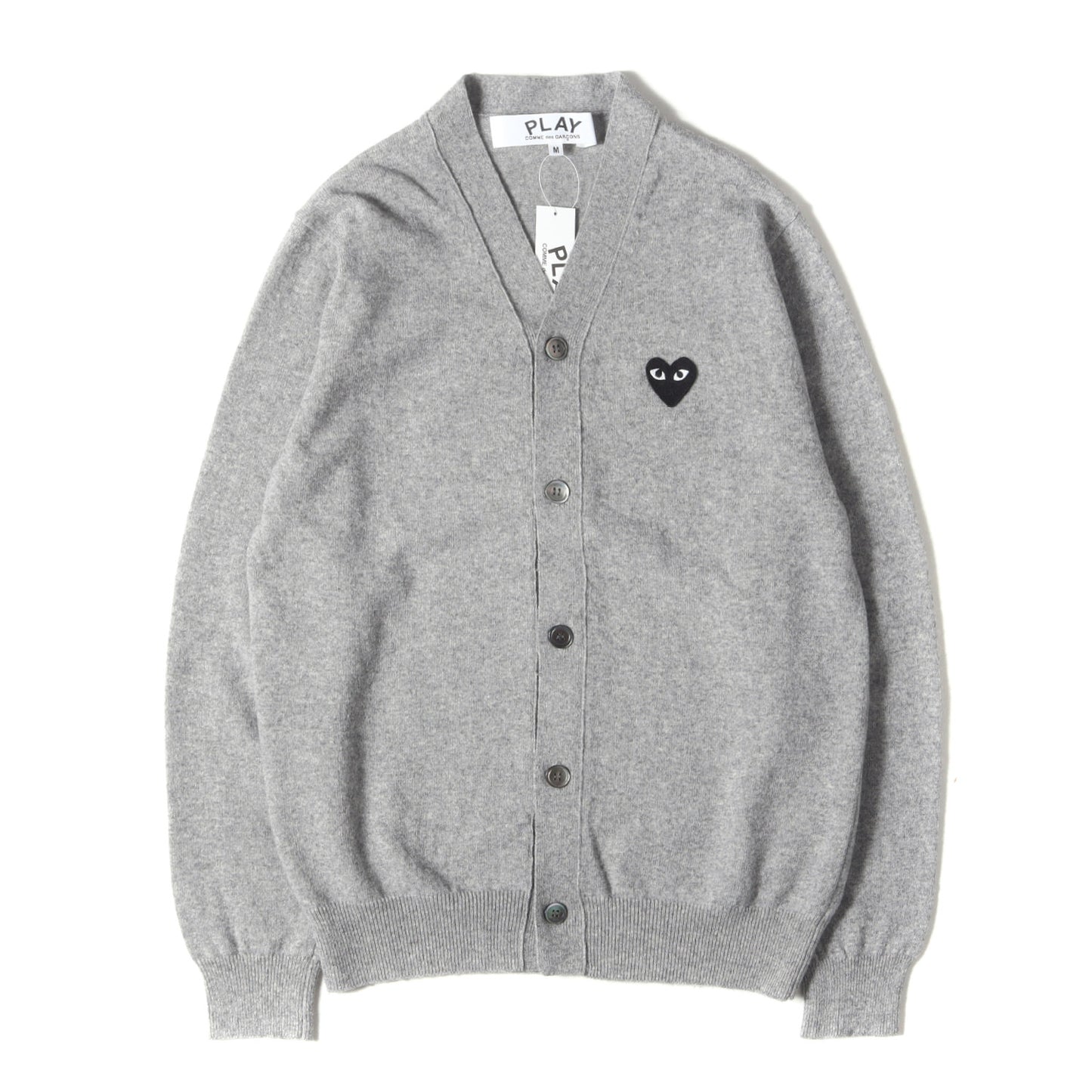 ワンポイント プレイハート ハイゲージ ニット Vネック カーディガン (AX-N024) / AD2024/8