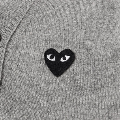 ワンポイント プレイハート ハイゲージ ニット Vネック カーディガン (AX-N024) / AD2024/8