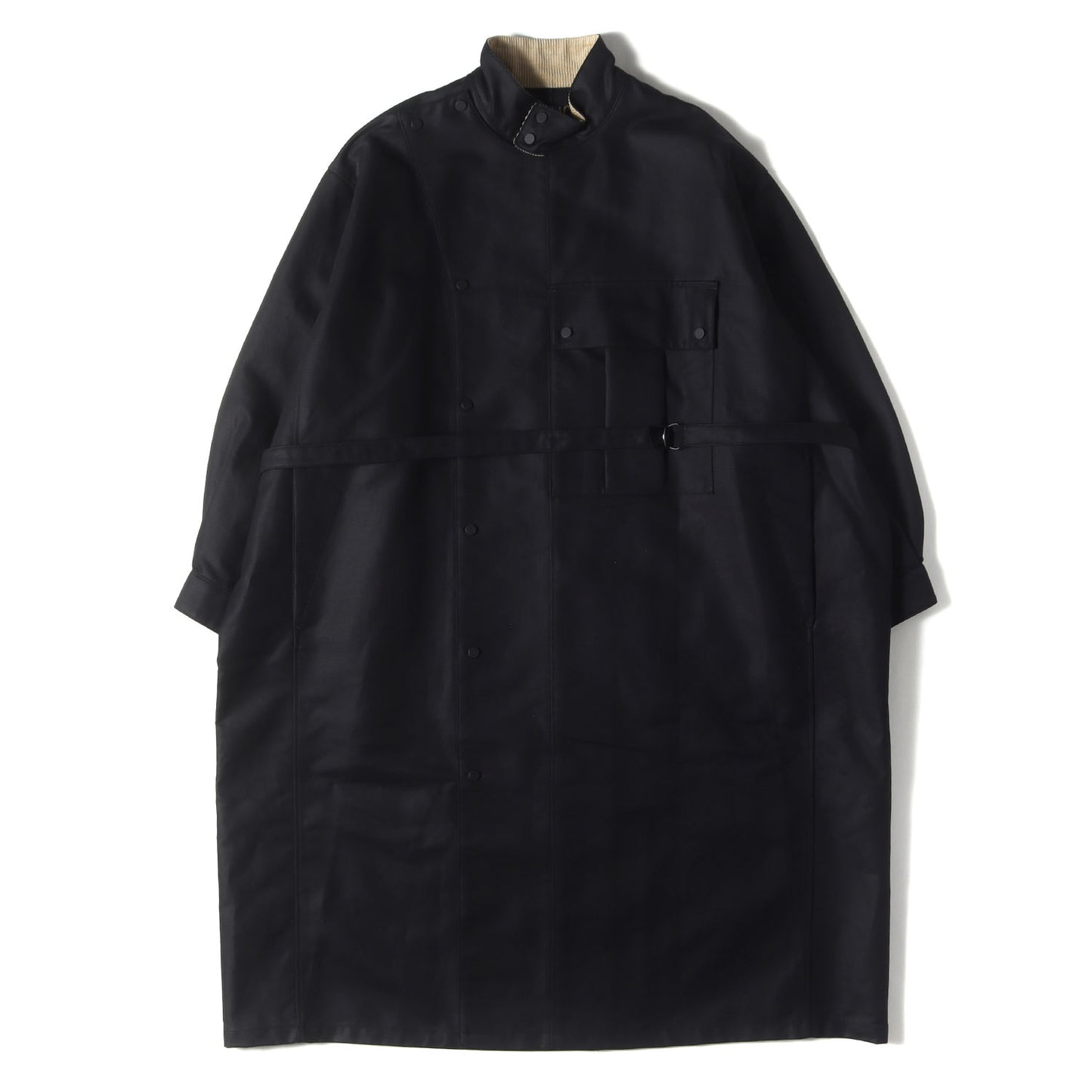 24AW ハイネック モーターサイクル ベルテッド コート (Swedish motorcycle style Belted coat 472431)