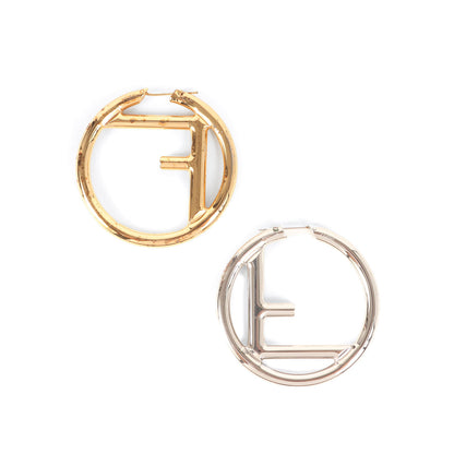 アシンメトリー エフイズ フープ ピアス / 両耳用