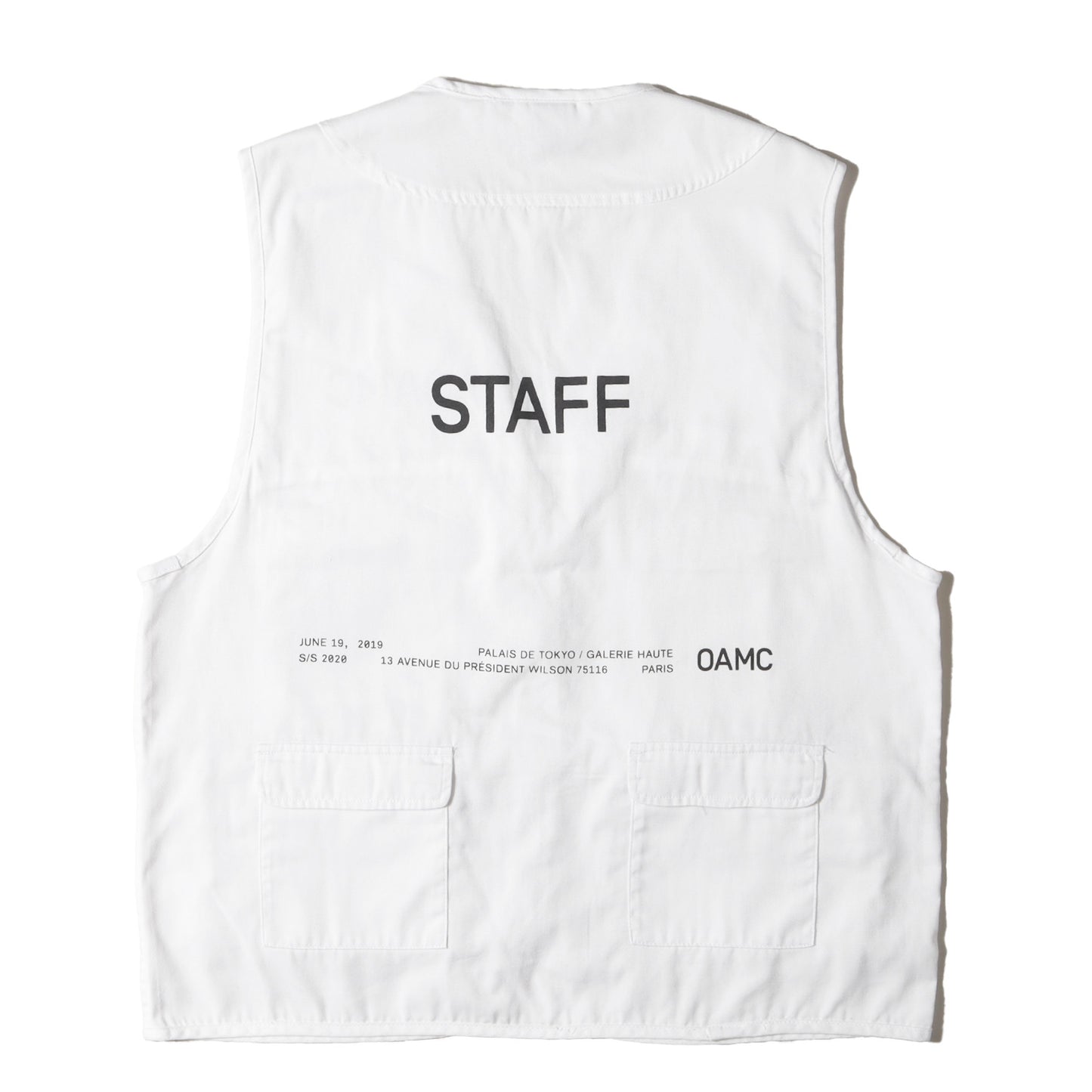非売品 × VALENTO SAFARI STAFF ジップアップ ロゴ マルチポケット ベスト (Multi-Pocket Vest)