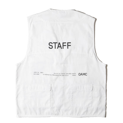 非売品 × VALENTO SAFARI STAFF ジップアップ ロゴ マルチポケット ベスト (Multi-Pocket Vest)