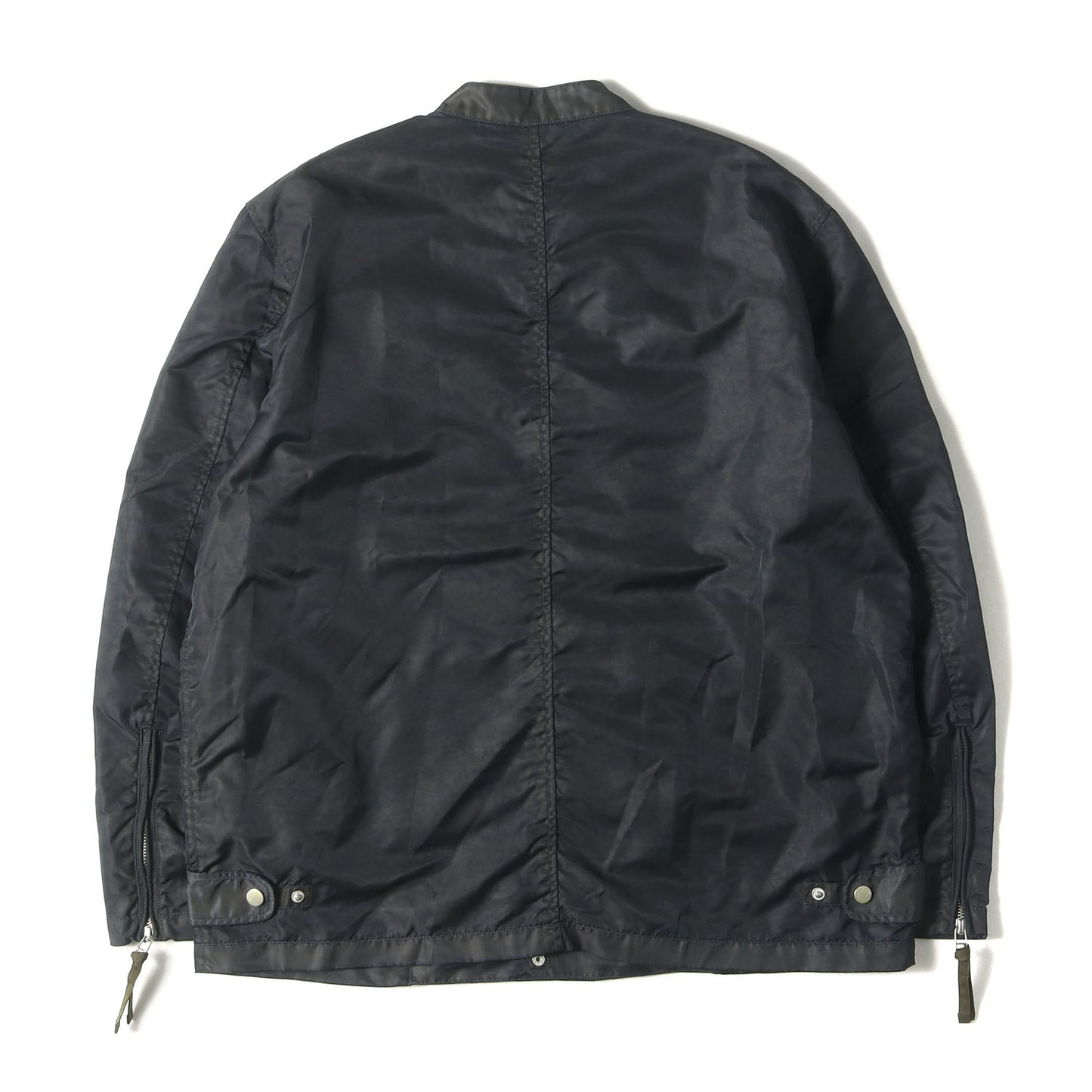 23SS × BEAMS PLUS 別注 ムラ染め ナイロン シングル ライダース (Single Riders Jacket)