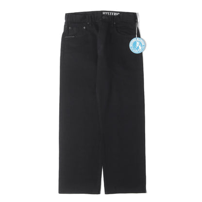 24AW × MINEDENIM スタッズ ワイド ルーズストレート ブラックデニム パンツ (MND-HYS006)