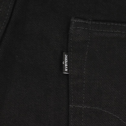 24AW × MINEDENIM スタッズ ワイド ルーズストレート ブラックデニム パンツ (MND-HYS006)