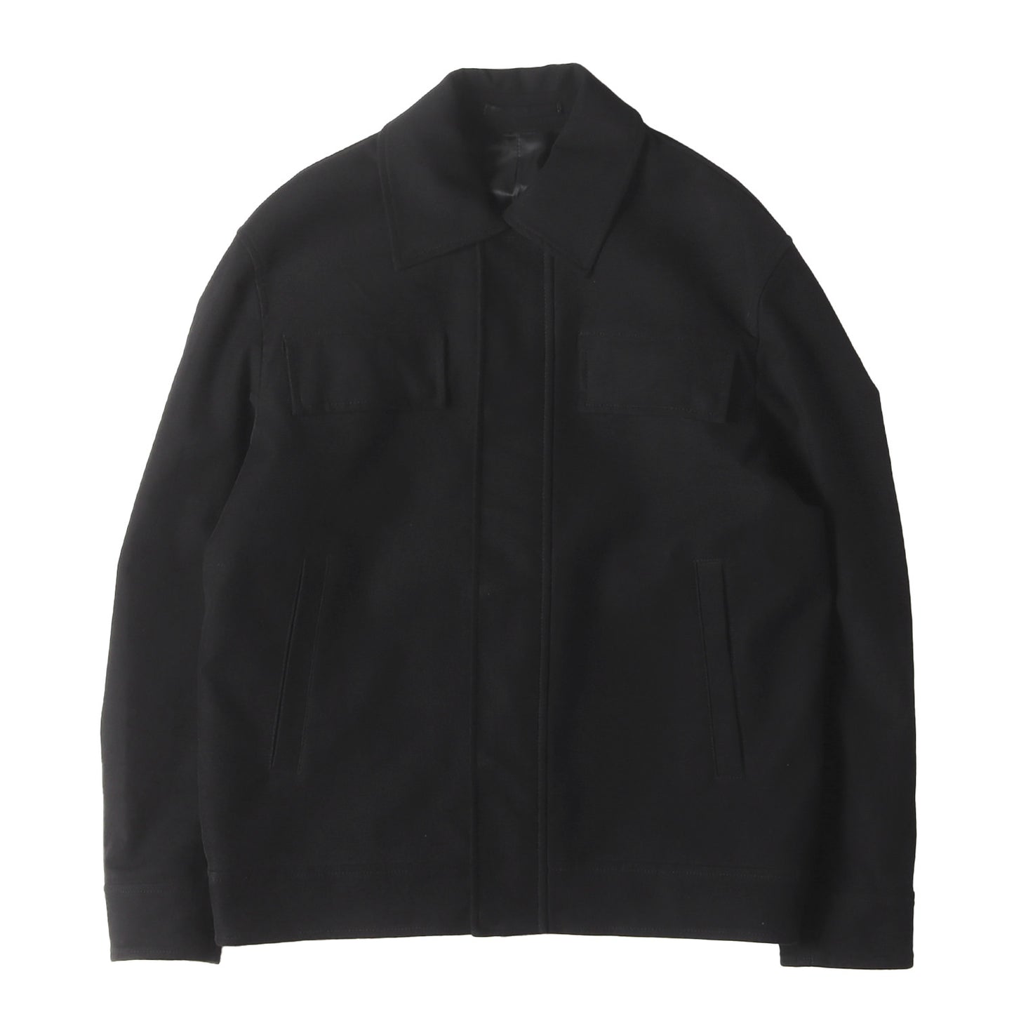 24AW フライフロント ジップアップ ストレッチ モールスキン ブルゾン (NURLAN)