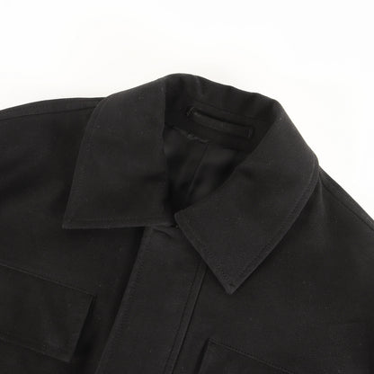 24AW フライフロント ジップアップ ストレッチ モールスキン ブルゾン (NURLAN)