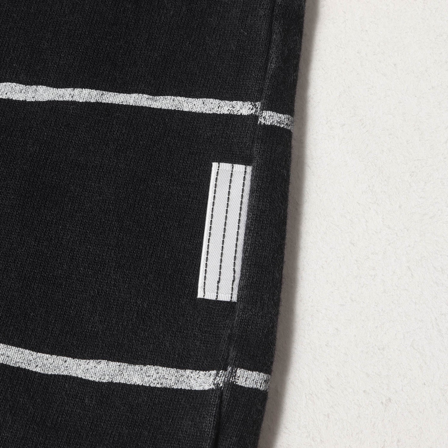 24SS ボーダー ビッグシルエット ラウンド Tシャツ (WIDE SIDE STRIPE T-SHIRTS)