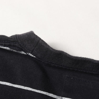 24SS ボーダー ビッグシルエット ラウンド Tシャツ (WIDE SIDE STRIPE T-SHIRTS)