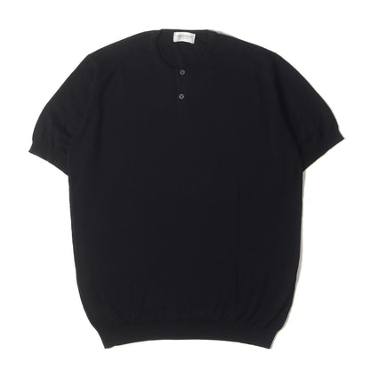 ヘンリーネック コットン ニット Tシャツ