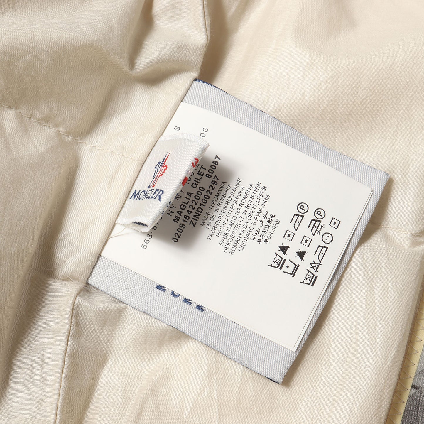 取り外し可能フード付き メランジ ダブルジップ ダウンベスト (Maglia Gile 020918422000 80087)