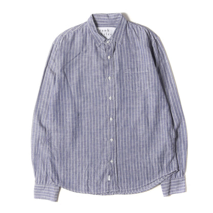 ストライプ リネンコットン ドレス シャツ / MADE IN USA