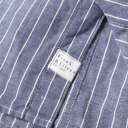 ストライプ リネンコットン ドレス シャツ / MADE IN USA