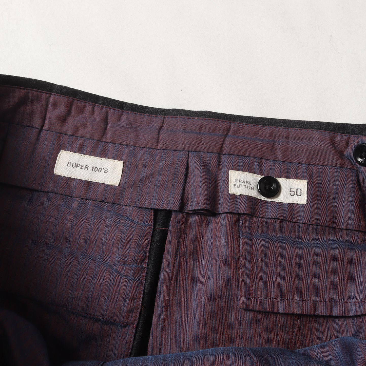 SUPER 100s ウール ライトフランネル スラックス パンツ (1AT030 1721T) / SLIM FIT