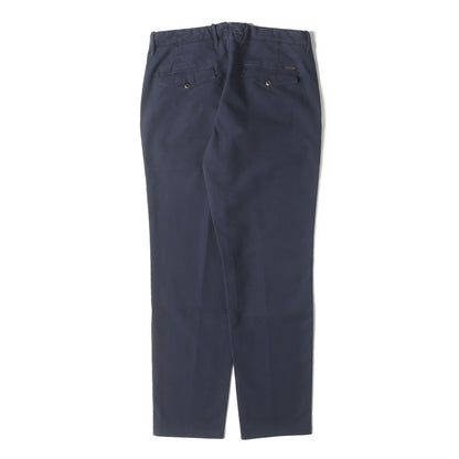 近年モデル ワンタック ガーメントダイ ストレッチ サマーサテン テーパード スラックス パンツ (10X174 90871) / TAPERED FIT