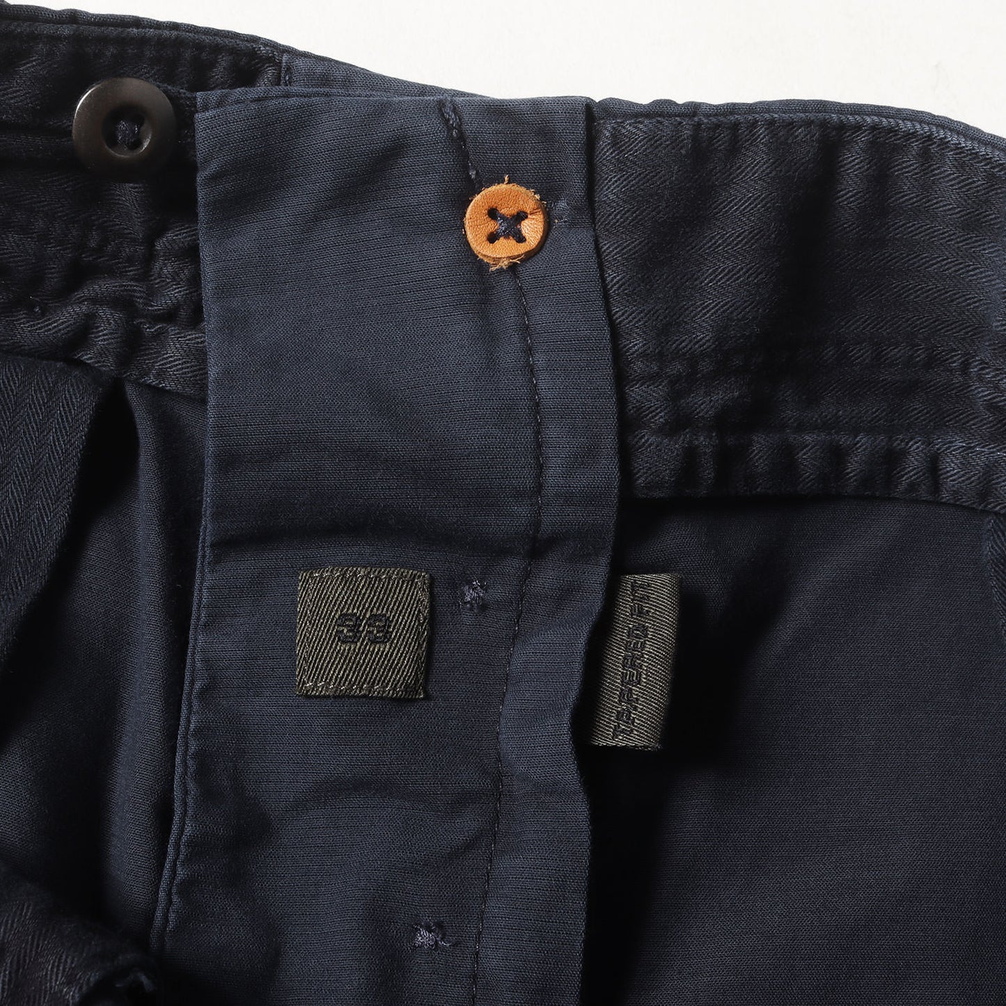 近年モデル ワンタック ガーメントダイ ストレッチ サマーサテン テーパード スラックス パンツ (10X174 90871) / TAPERED FIT