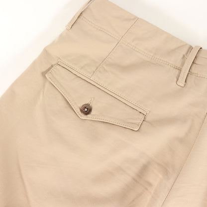 近年モデル ワンタック ガーメントダイ ストレッチ サマーサテン テーパード スラックス パンツ (10X174 90871) / TAPERED FIT