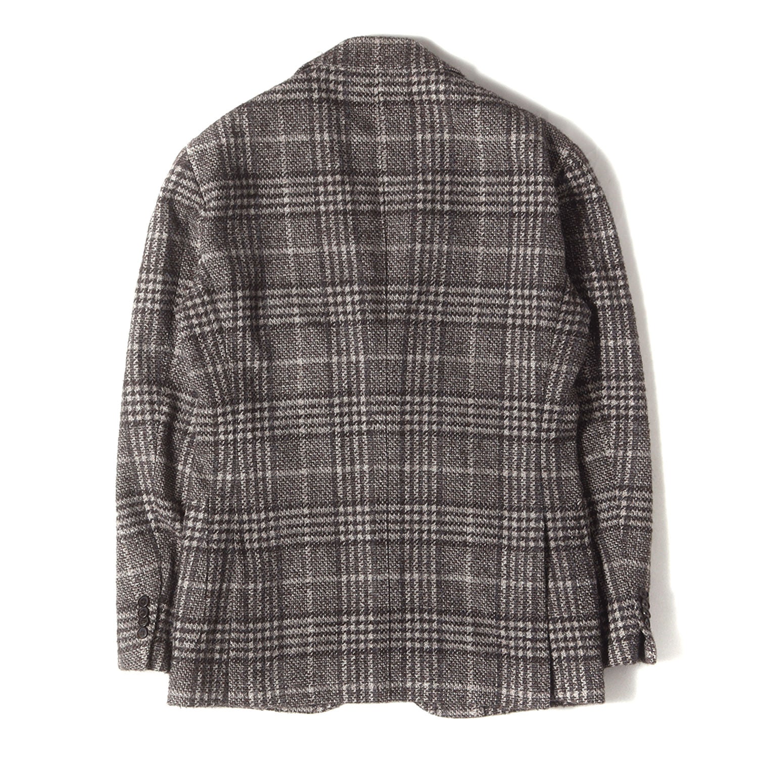 20AW グレンチェック アルパカ混ツイード 段返り3B テーラード