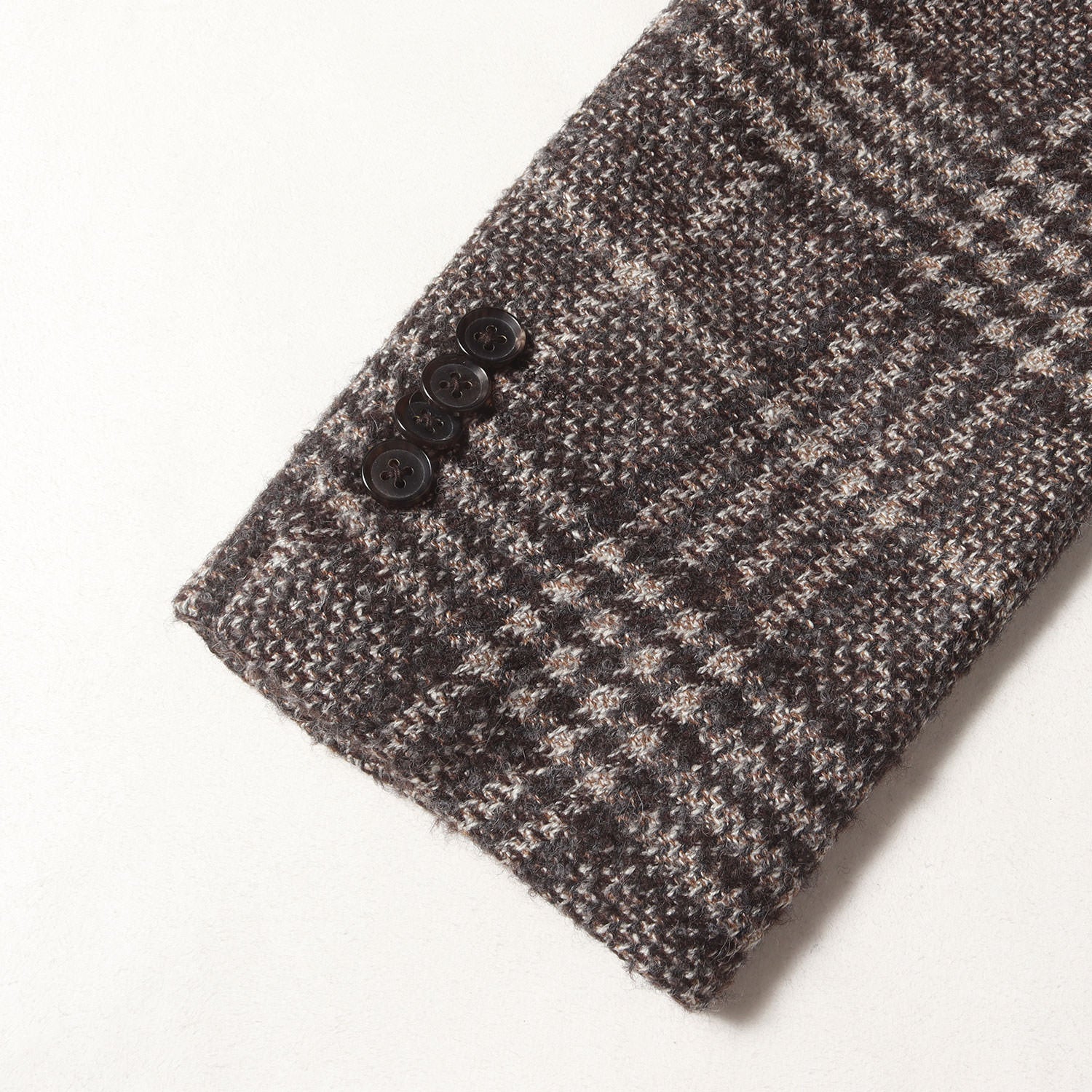 20AW グレンチェック アルパカ混ツイード 段返り3B テーラード