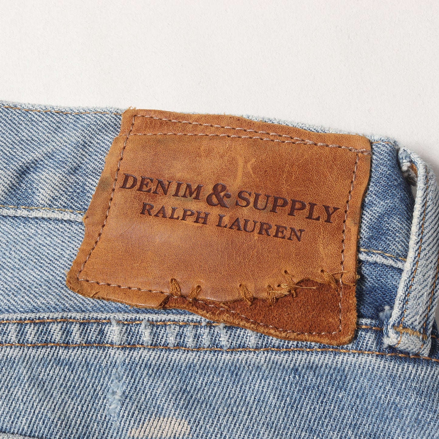 ペイント加工 スリムストレート デニム パンツ