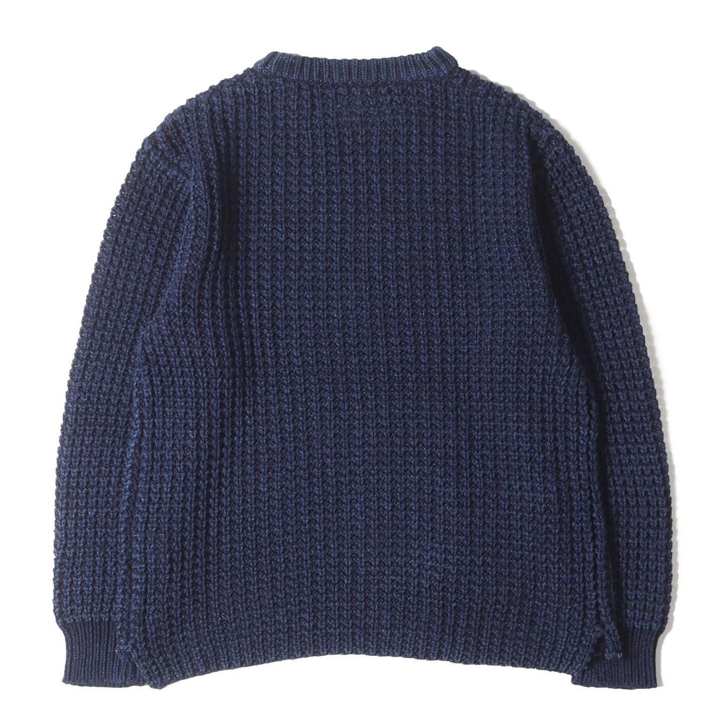 畦編み ローゲージ コットン ニット セーター (700080-898) / INDIGO DYE