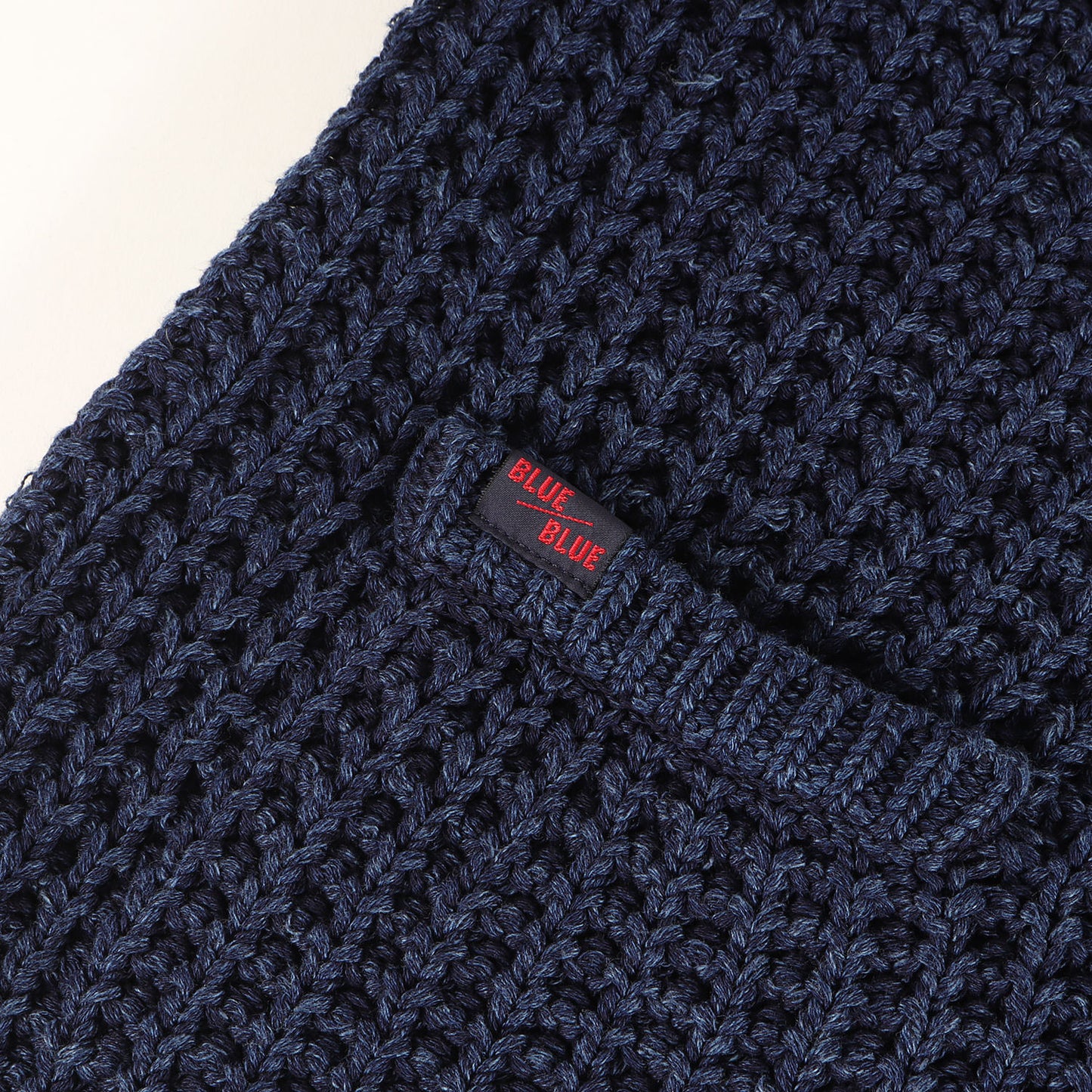 畦編み ローゲージ コットン ニット セーター (700080-898) / INDIGO DYE