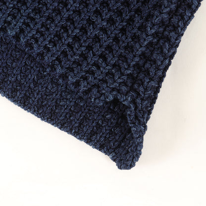畦編み ローゲージ コットン ニット セーター (700080-898) / INDIGO DYE