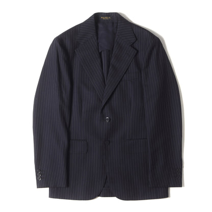 ピンストライプ ウールツイル 3ピース セットアップ スーツ / MADE IN ITALY