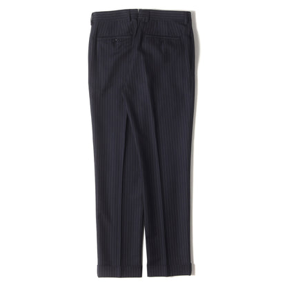 ピンストライプ ウールツイル 3ピース セットアップ スーツ / MADE IN ITALY