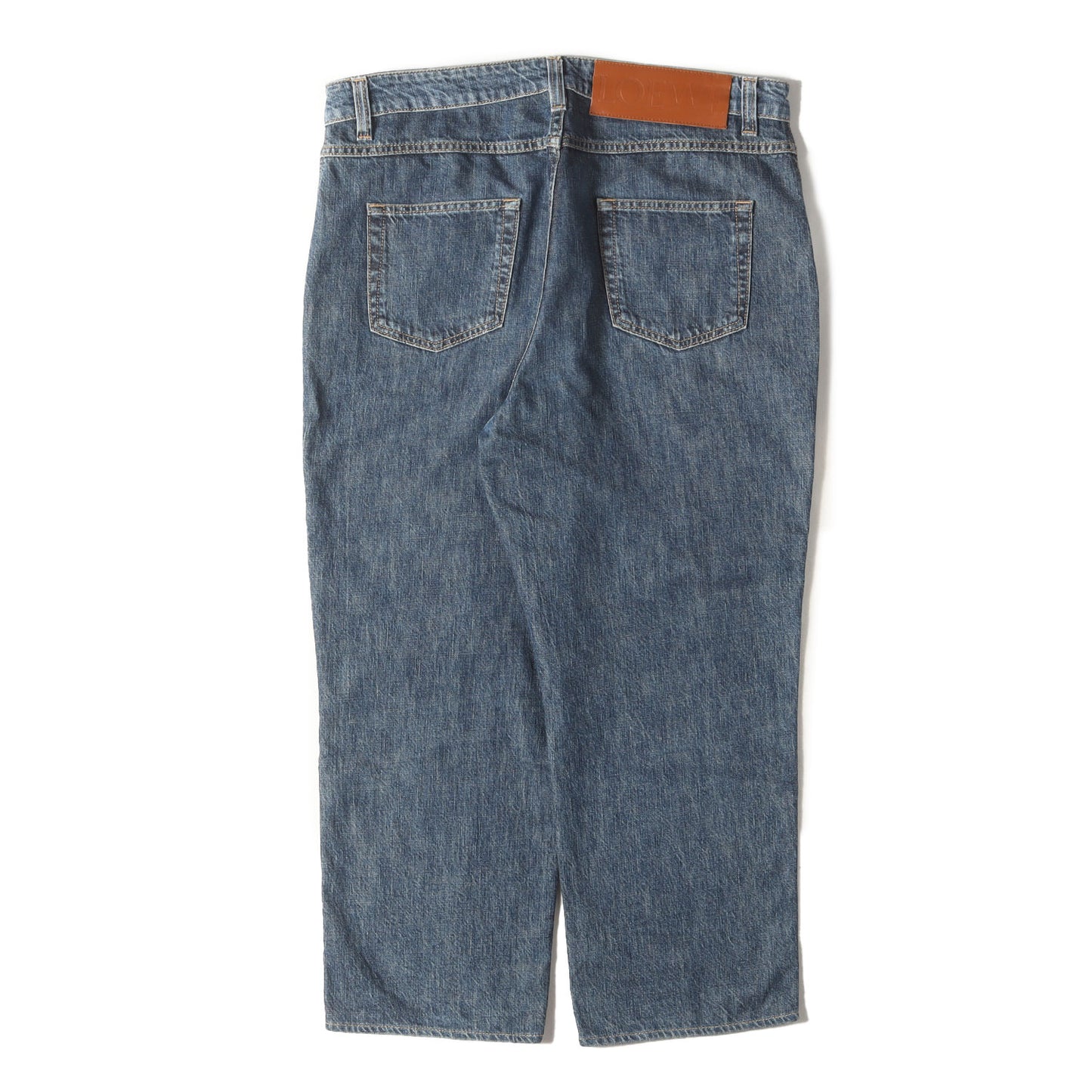 21SS バイカラー テーパード クロップド デニム パンツ (H2102660IB)