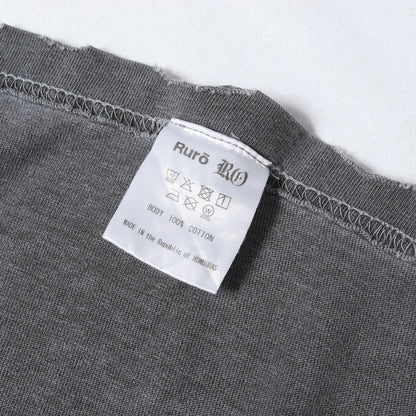 25SS × Ruro ダメージ加工 ロゴ Tシャツ (Wandering Tee)